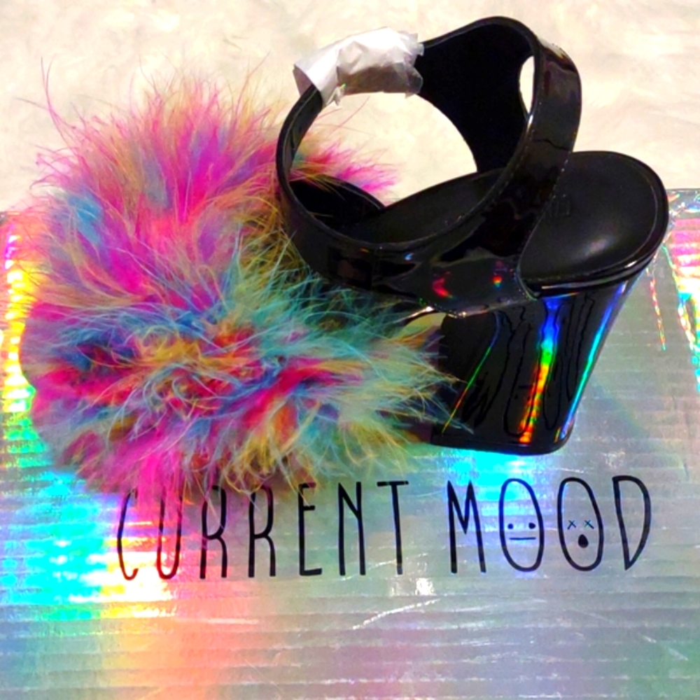 CURRENT MOOD💫 Marabou Platform Heels🦶 - Picture 5 of 16